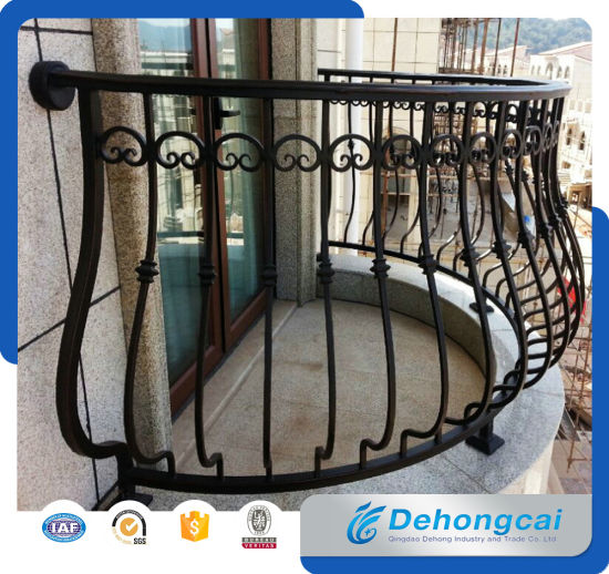 Valla de balcón de hierro galvanizado sumergido en caliente con precio barato