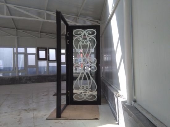 Puerta interior Estilo moderno Hierro forjado Hermosa puerta de entrada de metal
