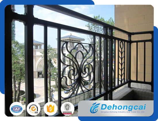 Barandilla de balcón de hierro clásico / diseños de barandas de balcón